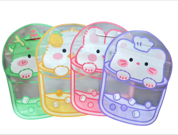 Lippie Bag Kawaii - 7 Beautiful Lipsticks in 4 Colorful Design, Reusable Zipper Bag with Balms,Glosses, Dyes & More.
